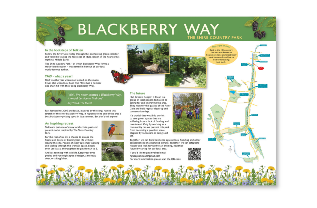 example of nature signs for shire country park