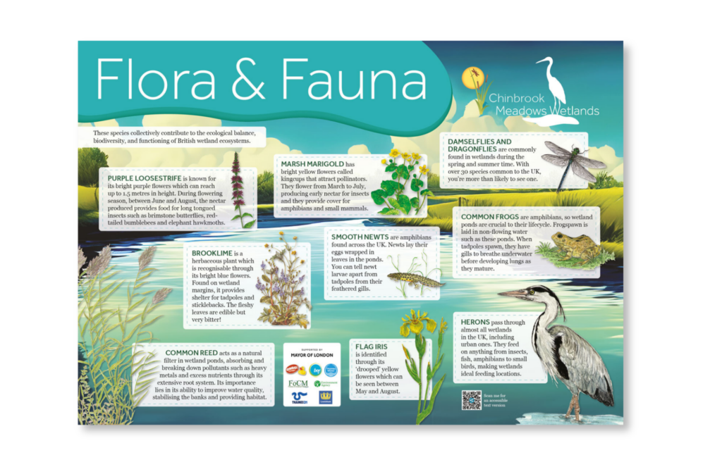 flora and fauna interpretation sign 