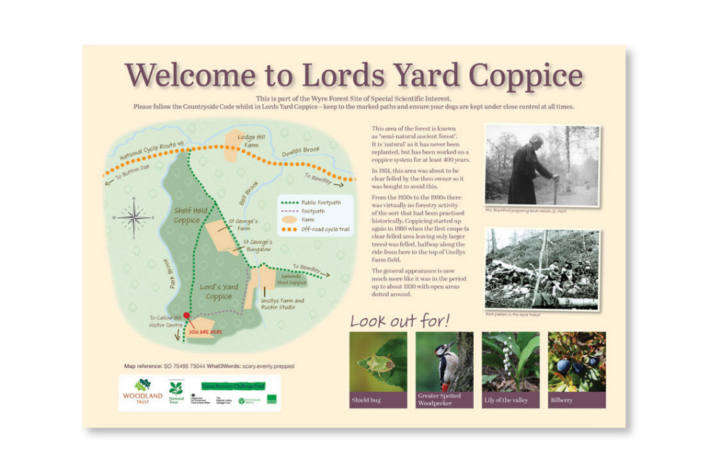 Heritage interpretation for Lords Yard Coppice
