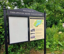 P6 custom outdoor signage for a park with interpretation board